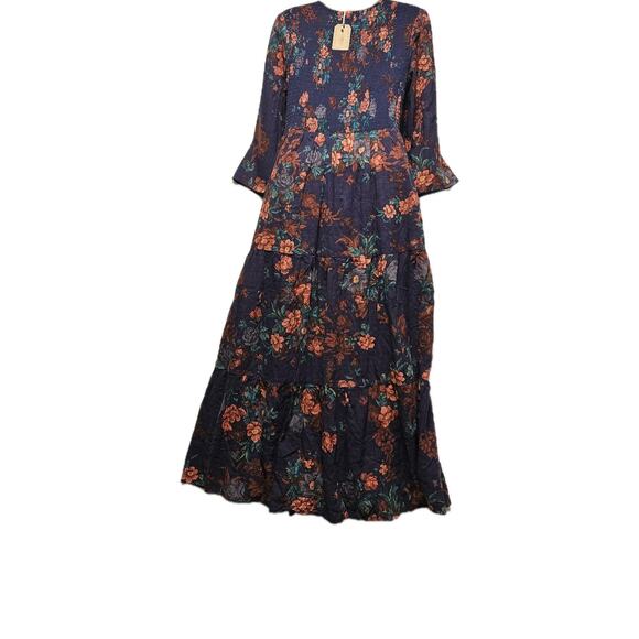 NWT Natural Life Womens SZ M Isabella Floral Maxi Dress Resortwear Cottagecore - Picture 7 of 10